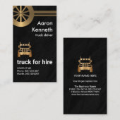 Faux Metal Tire Undertranets Granite Grunge Truck Visitekaartje (Voorkant / Achterkant)