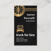 Faux Metal Tire Undertranets Granite Grunge Truck Visitekaartje (Voorkant)