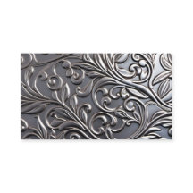 Faux Metal Visitekaartje - Embossed damask unisex