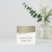 Faux metalen geborsteld vierkante visitekaartje (Staand voorkant)