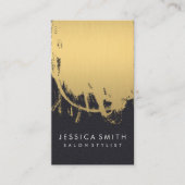 Faux, metalen goudkleurige lederafdruk visitekaartje (Voorkant)