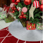 Faux metalen zilver gradiënt kerstboom rok