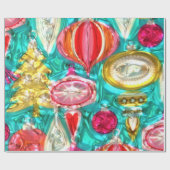 Faux Metallic Bulb Pattern Glossy wrapting paper Cadeaupapier (Vlak)