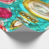 Faux Metallic Bulb Pattern Glossy wrapting paper Cadeaupapier (Hoek)