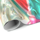 Faux Metallic Bulb Pattern Glossy wrapting paper Cadeaupapier (Rol Hoek)