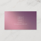 FAUX-metallic effect van pianist Visitekaartje (Achterkant)