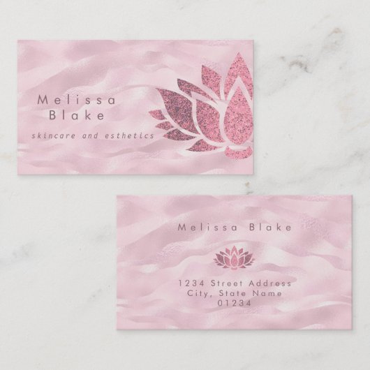 faux metallic effect visitekaartje (Voorkant / Achterkant)