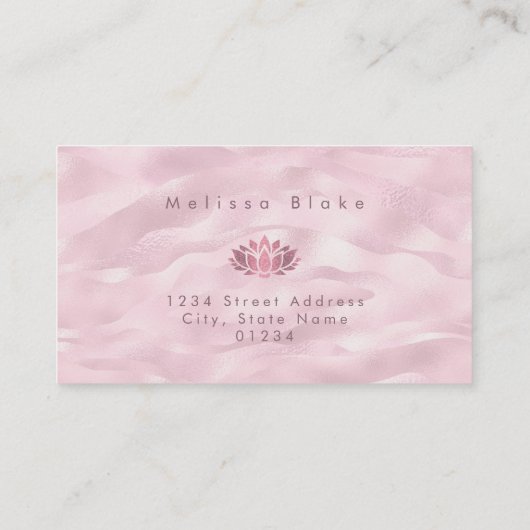 faux metallic effect visitekaartje (Achterkant)