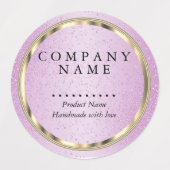 Faux Metallic Gold en gekleurde glitter Labels (Design 2)