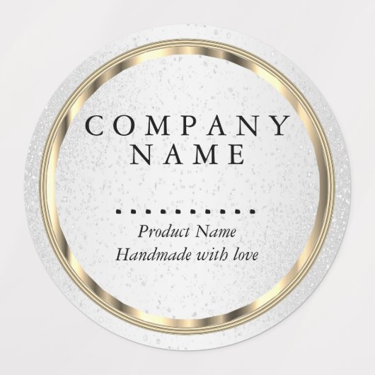 Faux Metallic Gold en gekleurde glitter Labels (Design 1)