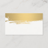 Faux Metallic Gold geborsteld Visitekaartje (Achterkant)