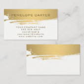 Faux Metallic Gold geborsteld Visitekaartje (Voorkant / Achterkant)