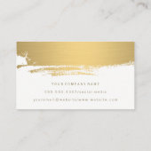 Faux Metallic Gold geborsteld Visitekaartje (Achterkant)