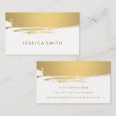 Faux Metallic Gold geborsteld Visitekaartje (Voorkant / Achterkant)