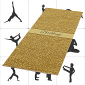 Faux Metallic Gold Glitter Artsy Abstract Naam toe Yogamat