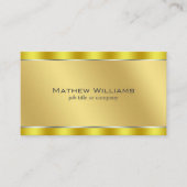 Faux Metallic Gold QR Code Minimalist Visitekaartje (Voorkant)