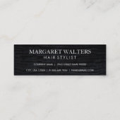 Faux Metallic Gold Velvet Black met monogram Mini Visitekaartje (Achterkant)