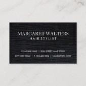 Faux Metallic Gold Velvet Black met monogram Visitekaartje (Achterkant)