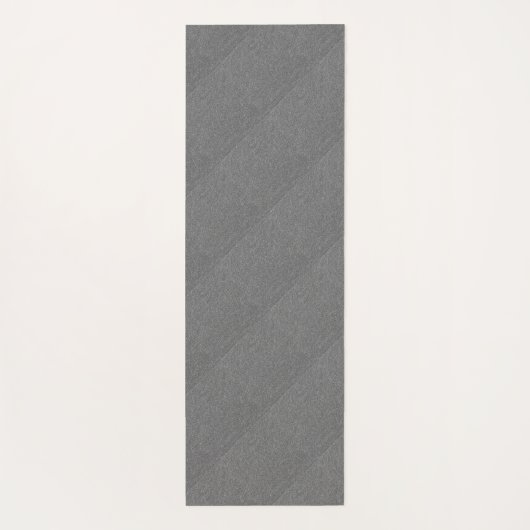 Faux Metallic Gray Textured Diagonal Art Add Name Yogamat (Achterkant)
