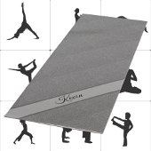 Faux Metallic Gray Textured Diagonal Art Add Name Yogamat