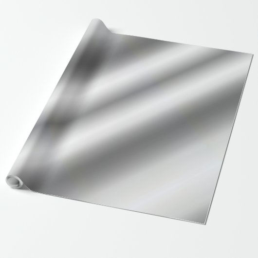 Faux Metallic Silver Gifting Sjabloon  Cadeaupapier (Uitgerold)