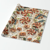 Faux Metallic Snoep Pattern Glossy wrapting paper Cadeaupapier (Uitgerold)