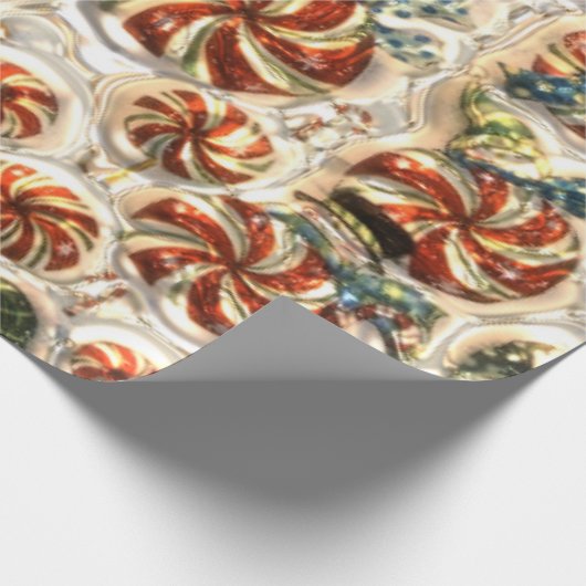 Faux Metallic Snoep Pattern Glossy wrapting paper Cadeaupapier (Hoek)