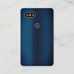 Faux Metallic Steel Phone Hoesje & Instagram Style Visitekaartje