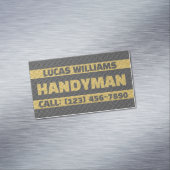 Faux metallic texture surface handyman magnetisch visitekaartje (Voorbeeld)