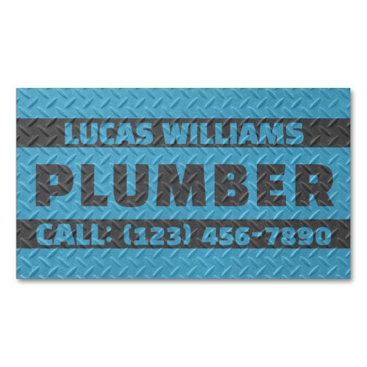 Faux metallic texture surface handyman  magnetisch visitekaartje (Voorkant)