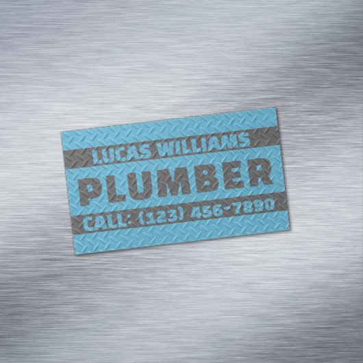 Faux metallic texture surface handyman  magnetisch visitekaartje (Voorbeeld)