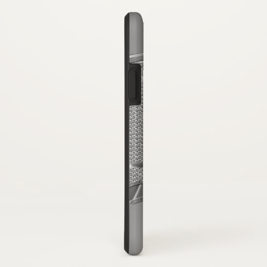 Faux metallic zilver look met diamanten patroon Case-Mate iPhone case (Achterkant / rechts)