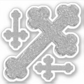 Faux Metallic Zilver Vinyl Contour Sticker (Voorkant)