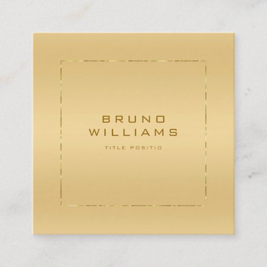 Faux métallifères gouden achtergrond glanzend goud vierkante visitekaartje (Voorkant)