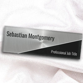 Faux metallisch staal voor professionele doeleinde naambadge
