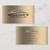 Faux-metallische auto's visitekaartje (Voorkant / Achterkant)