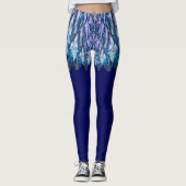 Faux Mini Feathers Rok Grappige Leggings (Voorkant)