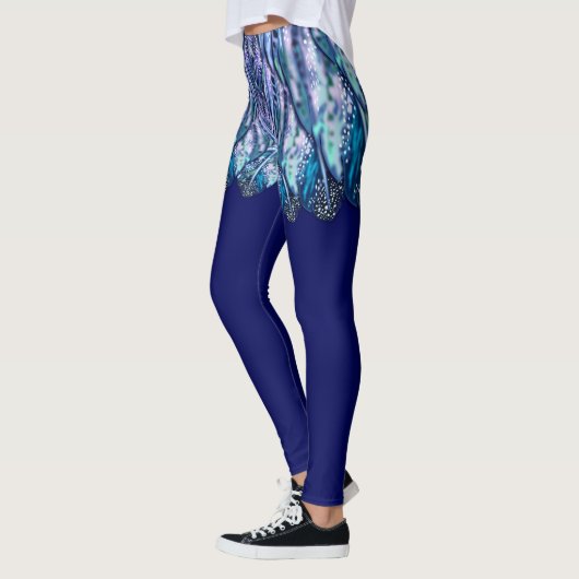 Faux Mini Feathers Rok Grappige Leggings (Links)