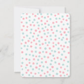 Faux Mint en Roze Glitter Confetti Notecards Notitiekaartje (Achterkant)