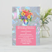 Faux Moeder van de Parel iriserende bruiloft Kaart (Staand voorkant)