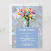 Faux Moeder van de Parel iriserende bruiloft Kaart (Voorkant)