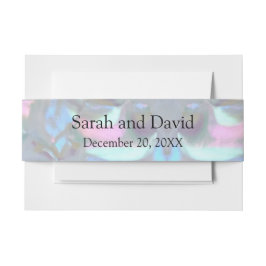 Faux Moeder van de Parel uitnodiging Buik Bands Uitnodigingen Wikkel