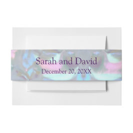 Faux Moeder van de Parel uitnodiging Buik Bands Uitnodigingen Wikkel