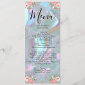 Faux Moeder van de Parel Wedding Menu (Voorkant)