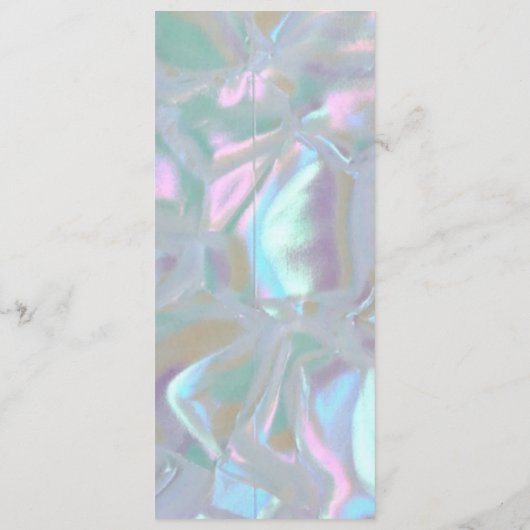 Faux Moeder van de Parel Wedding Menu (Achterkant)