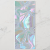 Faux Moeder van de Parel Wedding Menu (Achterkant)