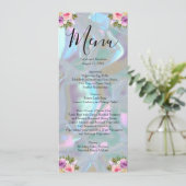 Faux Moeder van de Parel Wedding Menu (Staand voorkant)