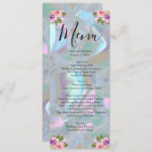 Faux Moeder van de Parel Wedding Menu (Voorkant / Achterkant)
