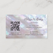 FAUX  Moeder-van-Parel QR-code Visitekaartje (Achterkant)