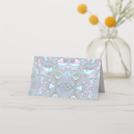 Faux Moeder van Pearl Place Card Guest Kaart Plaatskaartje (Achterkant)